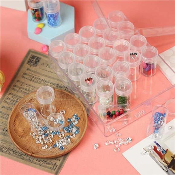 Embroidery Diamond Storage Box, 30PCS Big Clear Plastic Bead Containers - Picture 6 of 7